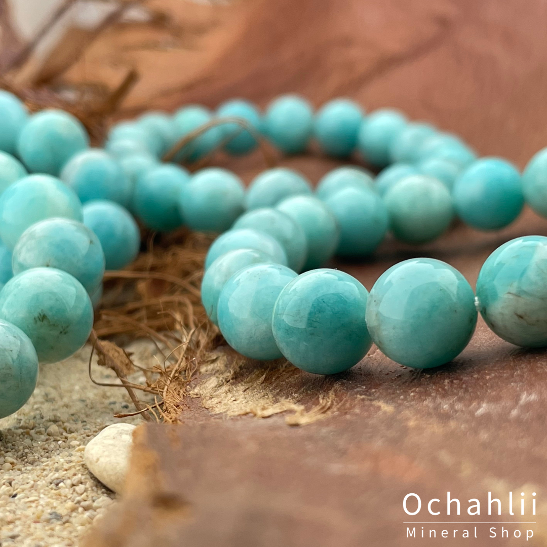 Bracelet amazonite 4mm