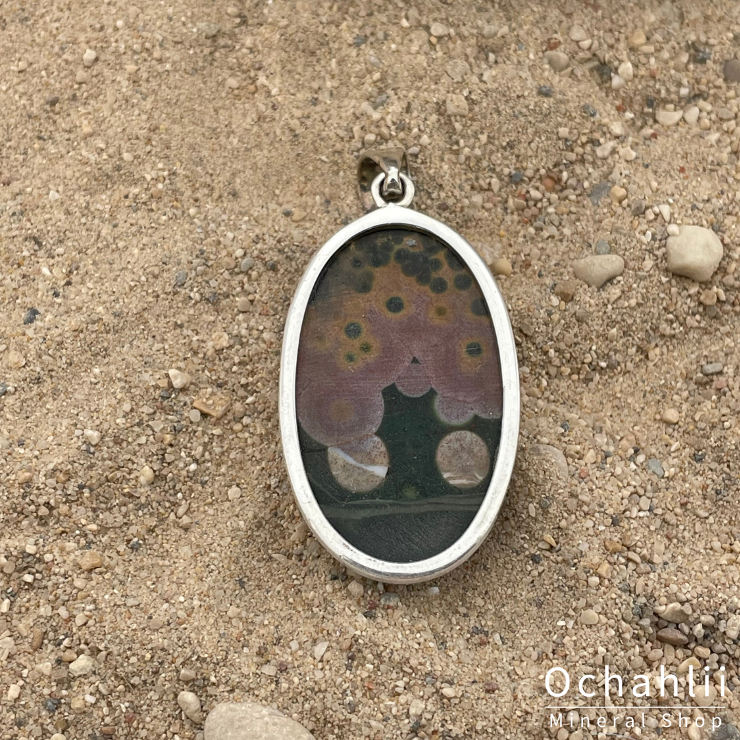 Jaspis Oceaan zilveren hanger