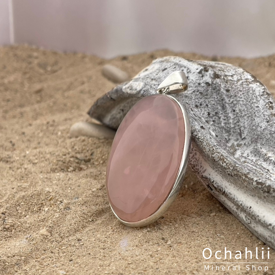 Colgante de plata de rodocrosita