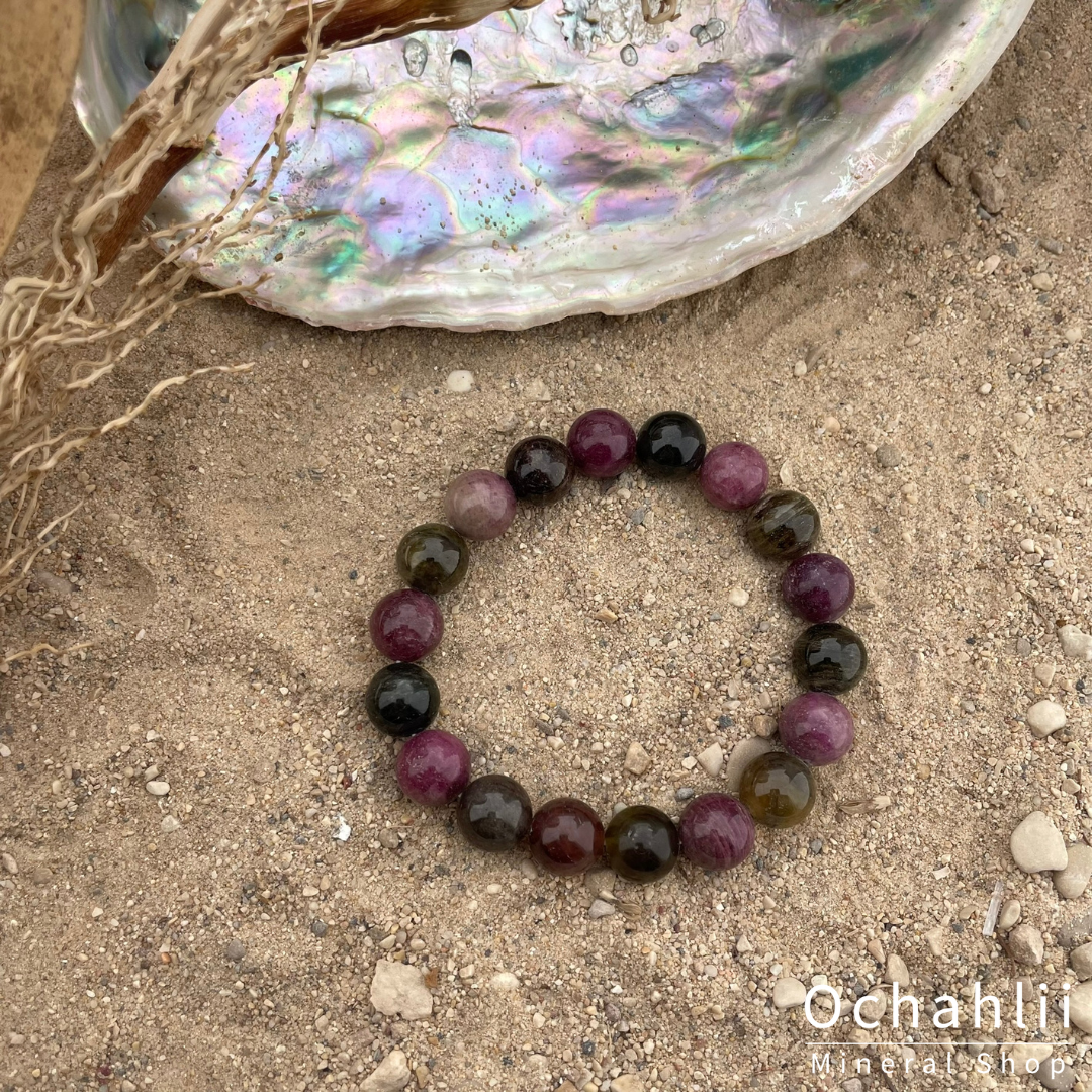 Tourmaline fur split bracelet