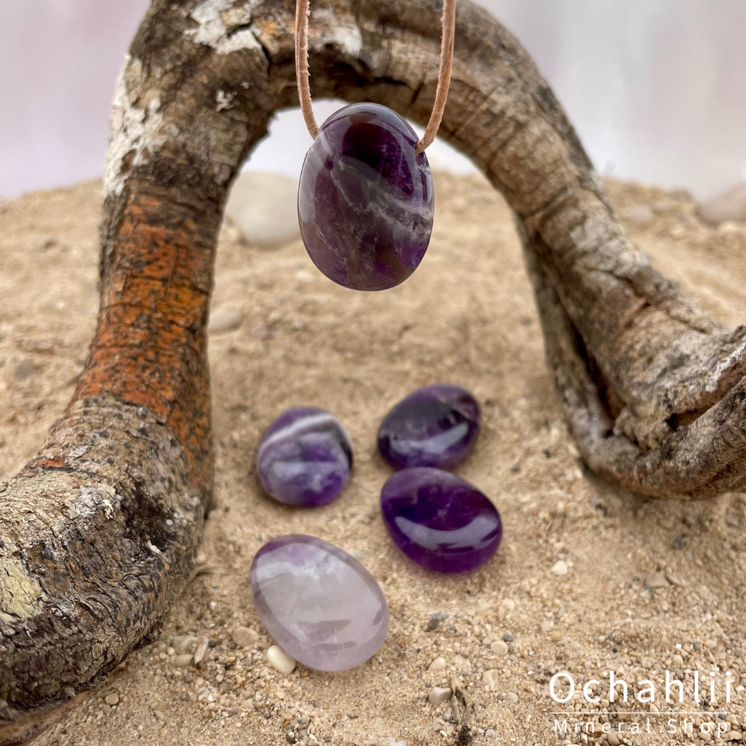 Amethyst pierced pendant