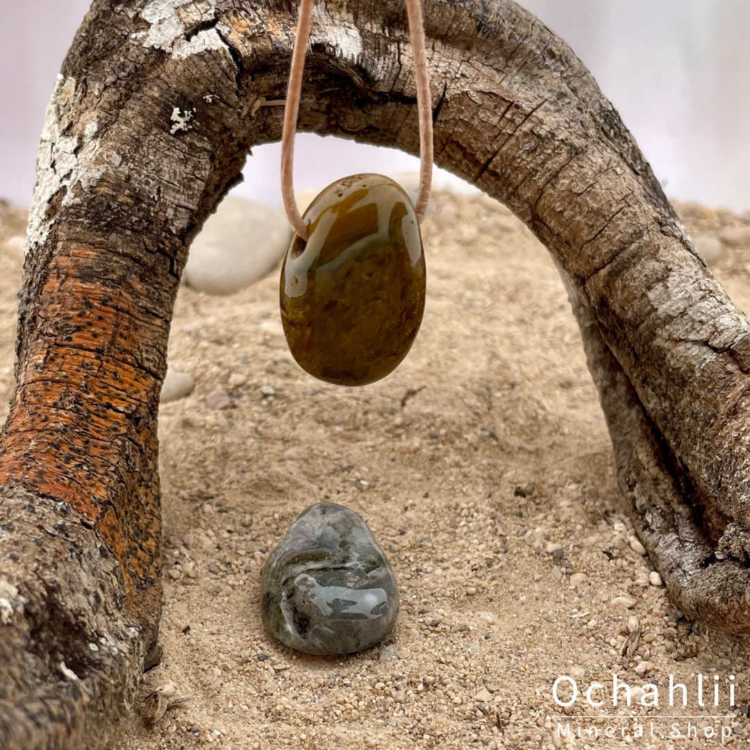 Jaspis Oceaan doorboorde hanger