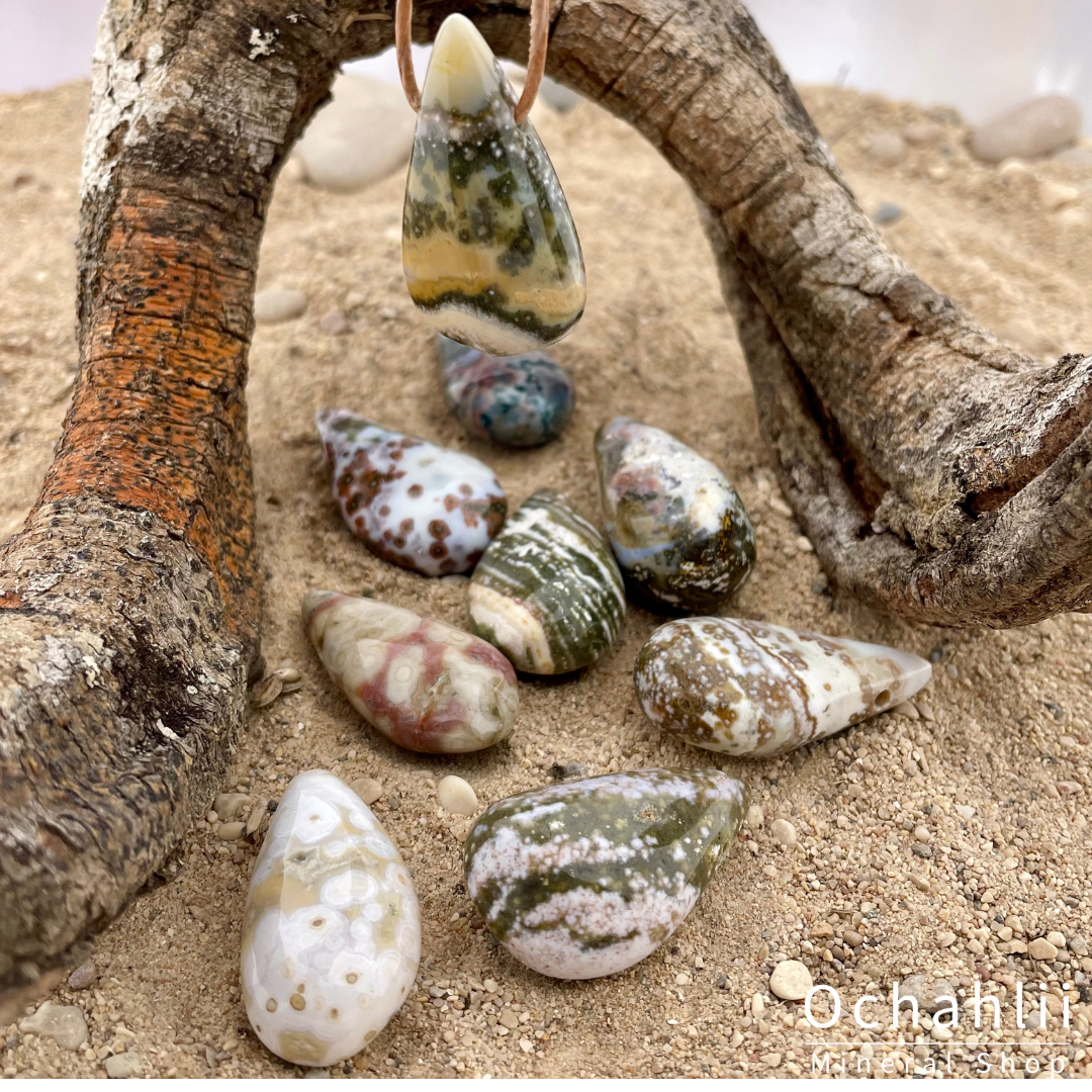 Jaspis Oceaan doorboorde hanger