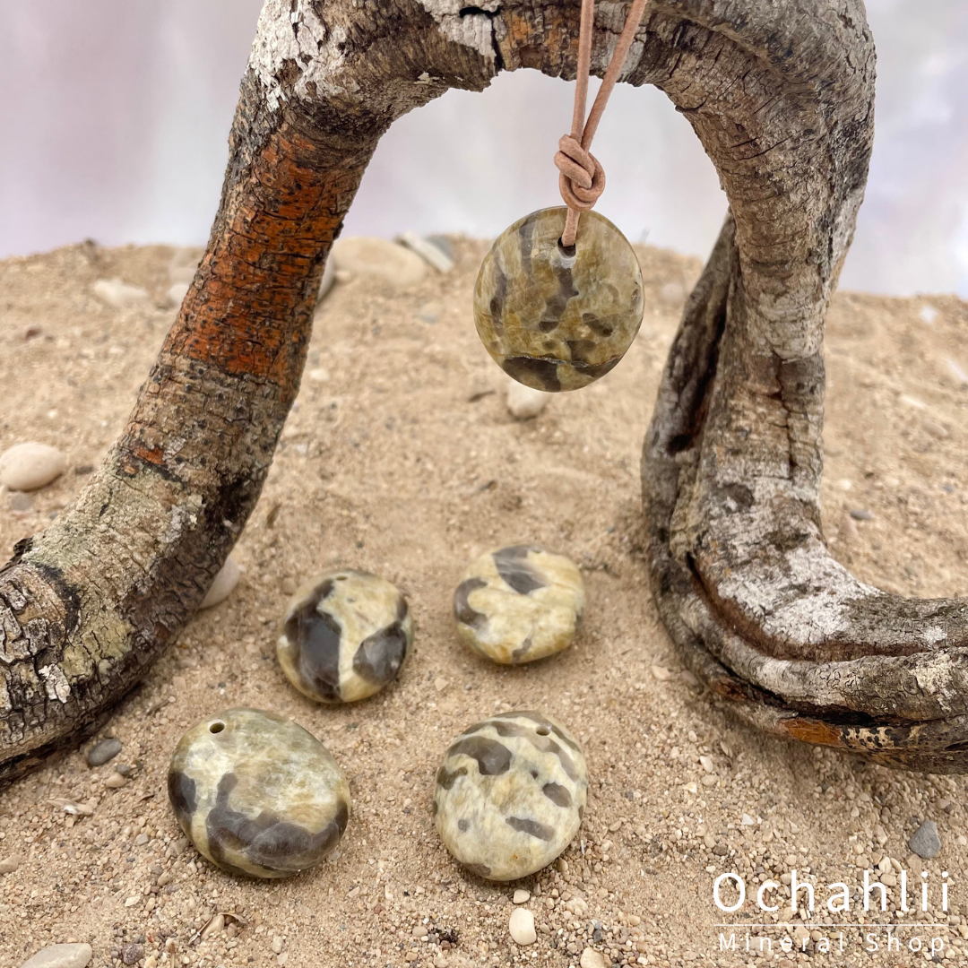 Zebradorite pierced pendant