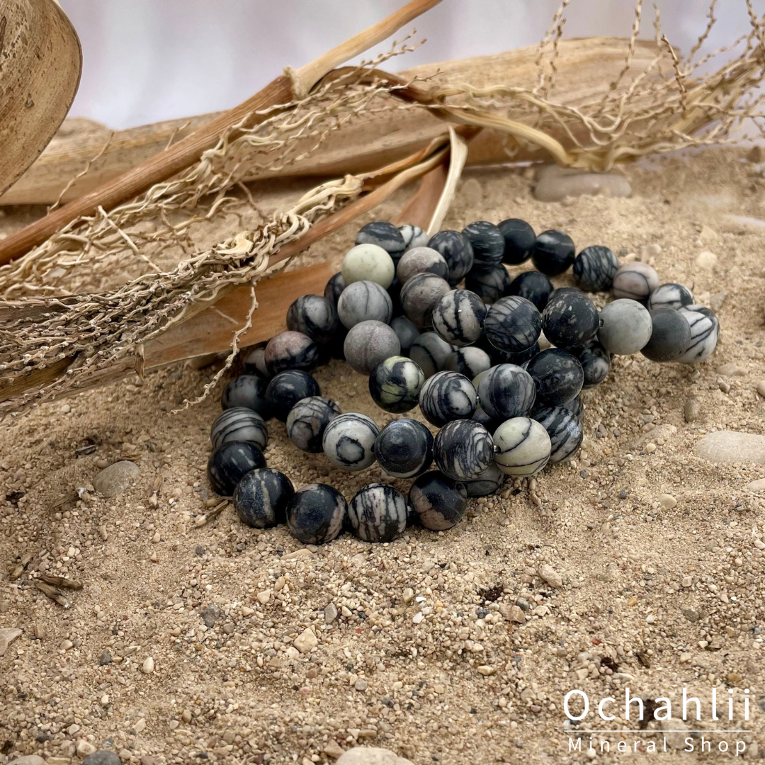 Jaspis Picasso armband 12mm