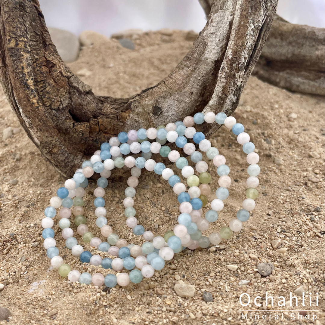 Pulsera de berilo de 4 mm