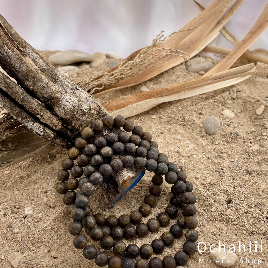 Pulsera de bronce 8mm mate