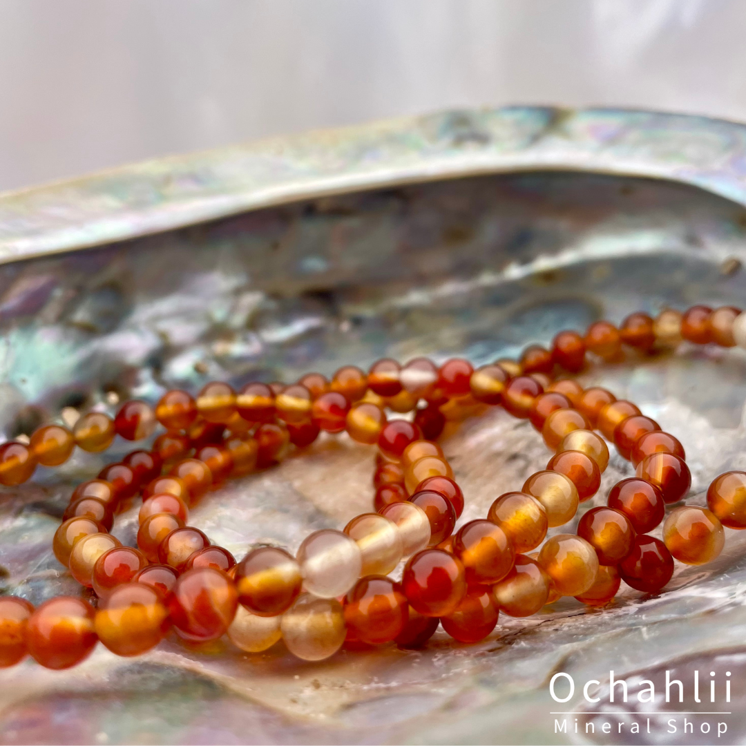 Pulsera de carneola 6mm