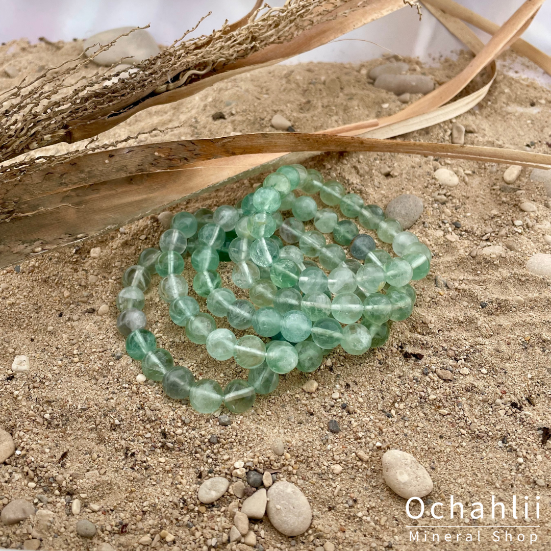 Fluoriet groen armband 10mm