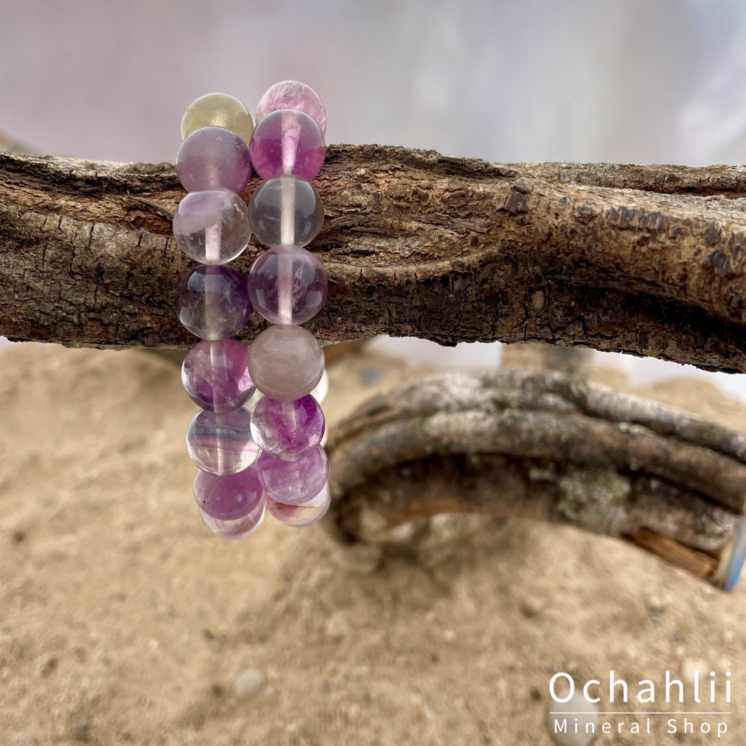 Bracelet fluorine violet 10mm