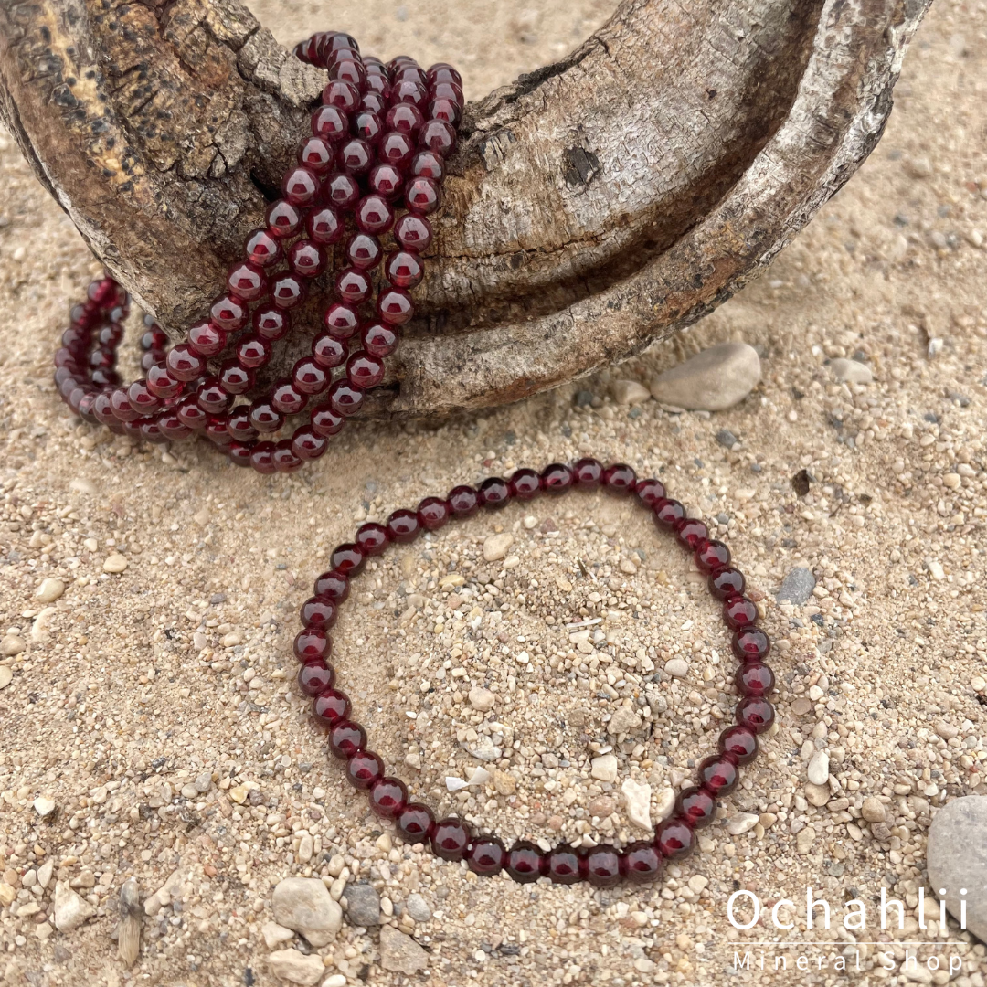 Granaat armband 4mm