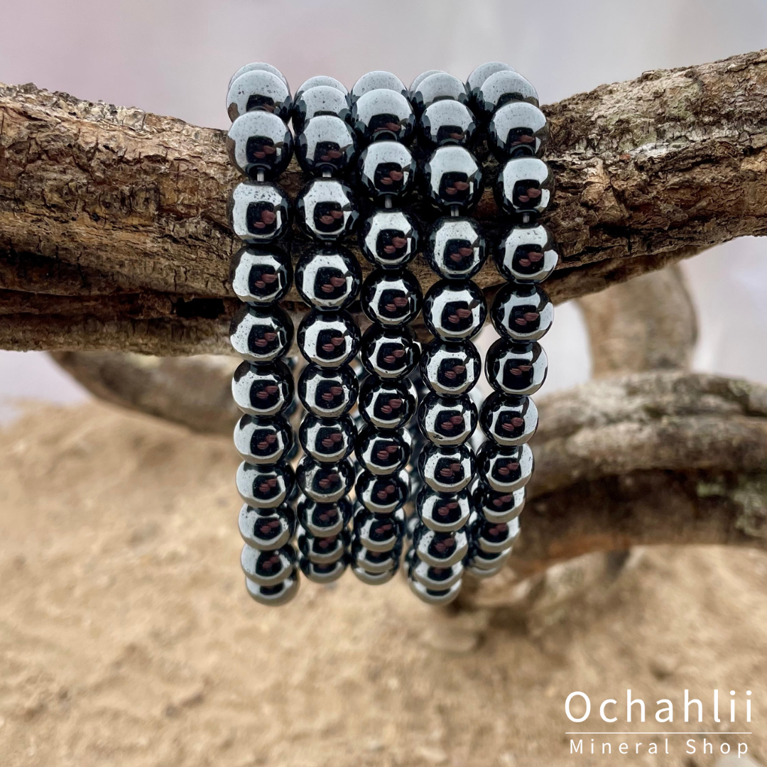 Pulsera de hematites 8mm