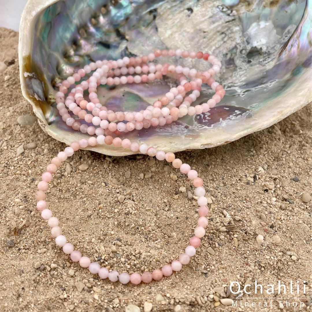 Roze Andesopaal armband facet 4mm