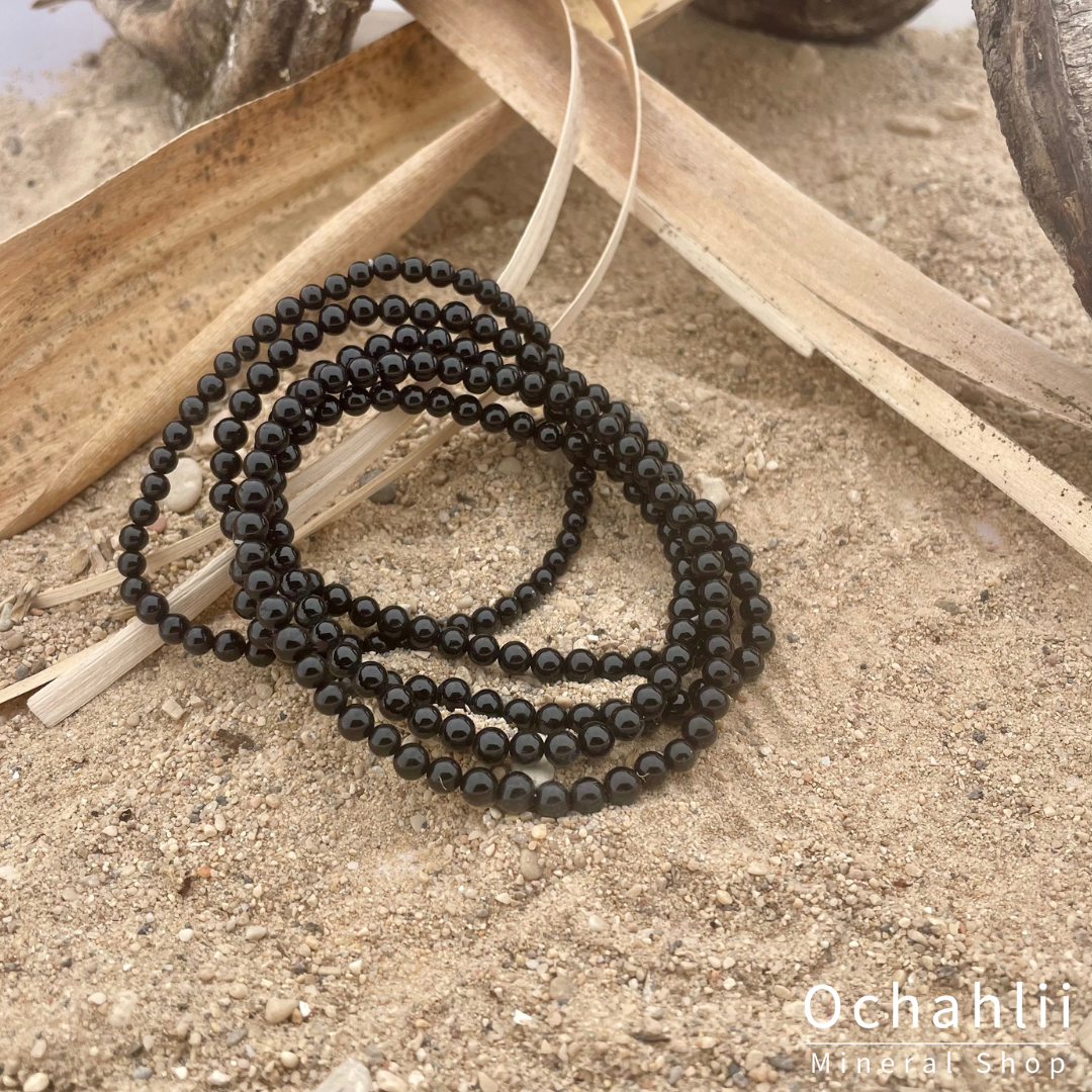 Tourmaline black bracelet 4mm