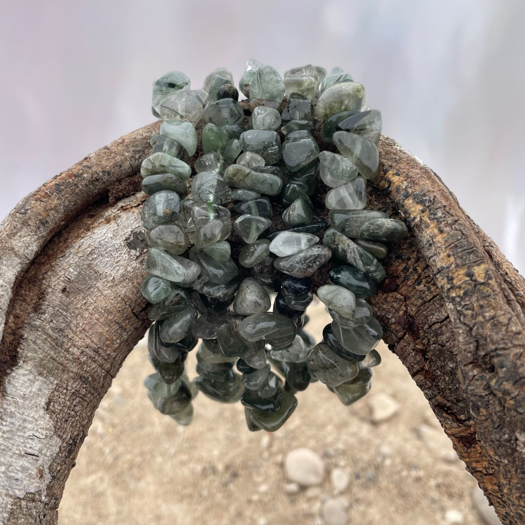 pulsera de fragmentos de cuarzo clorito
