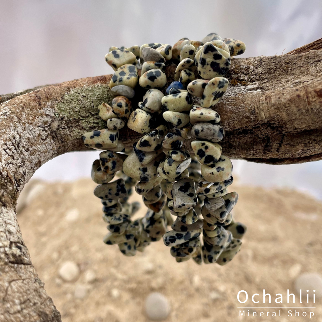 Jasper Dalmatian split bracelet "Keep Calm"