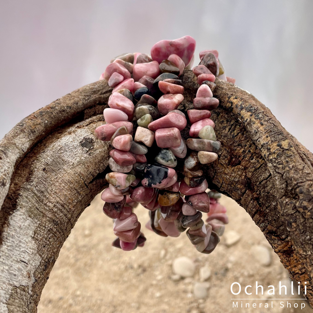 Rhodonite split bracelet