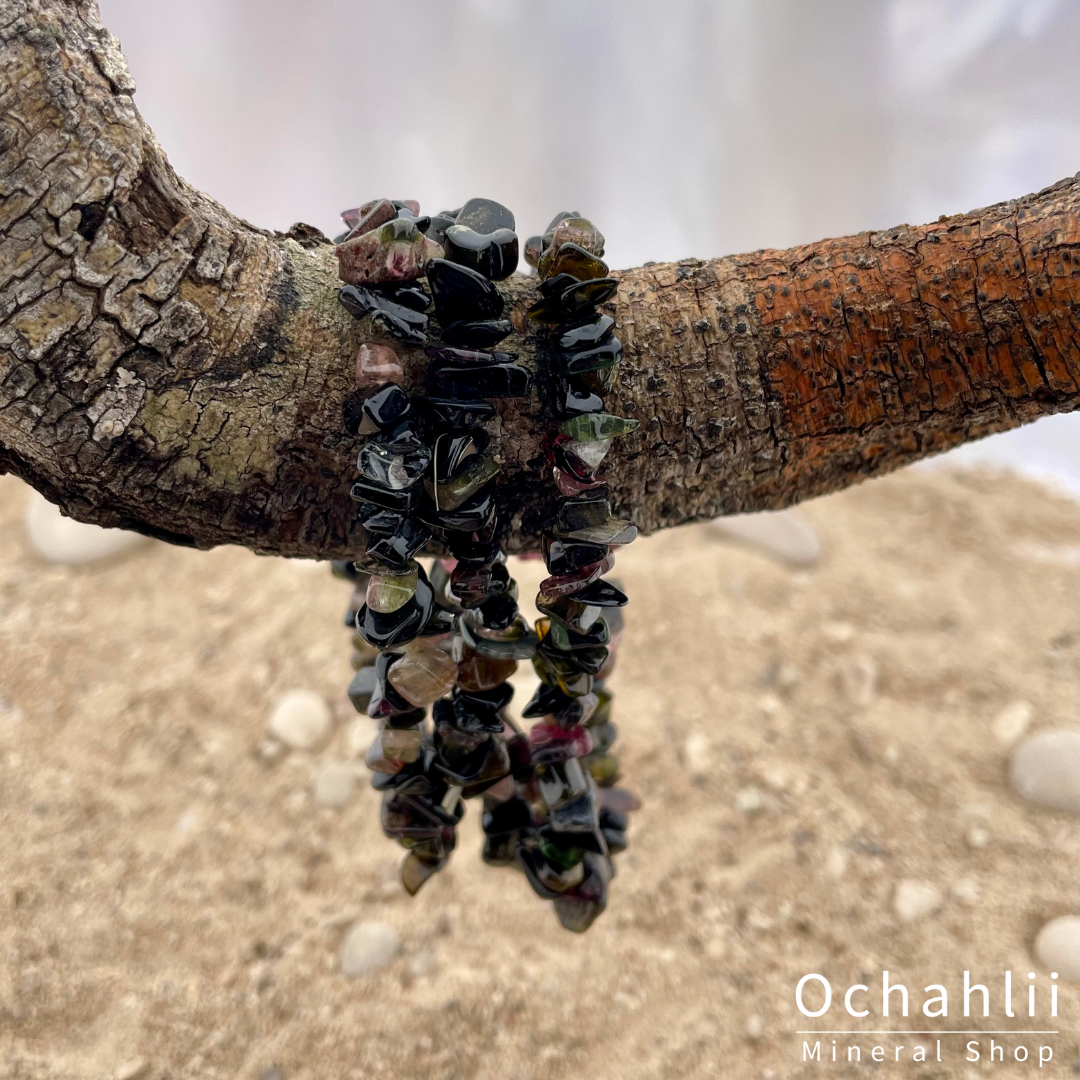 Tourmaline fur split bracelet