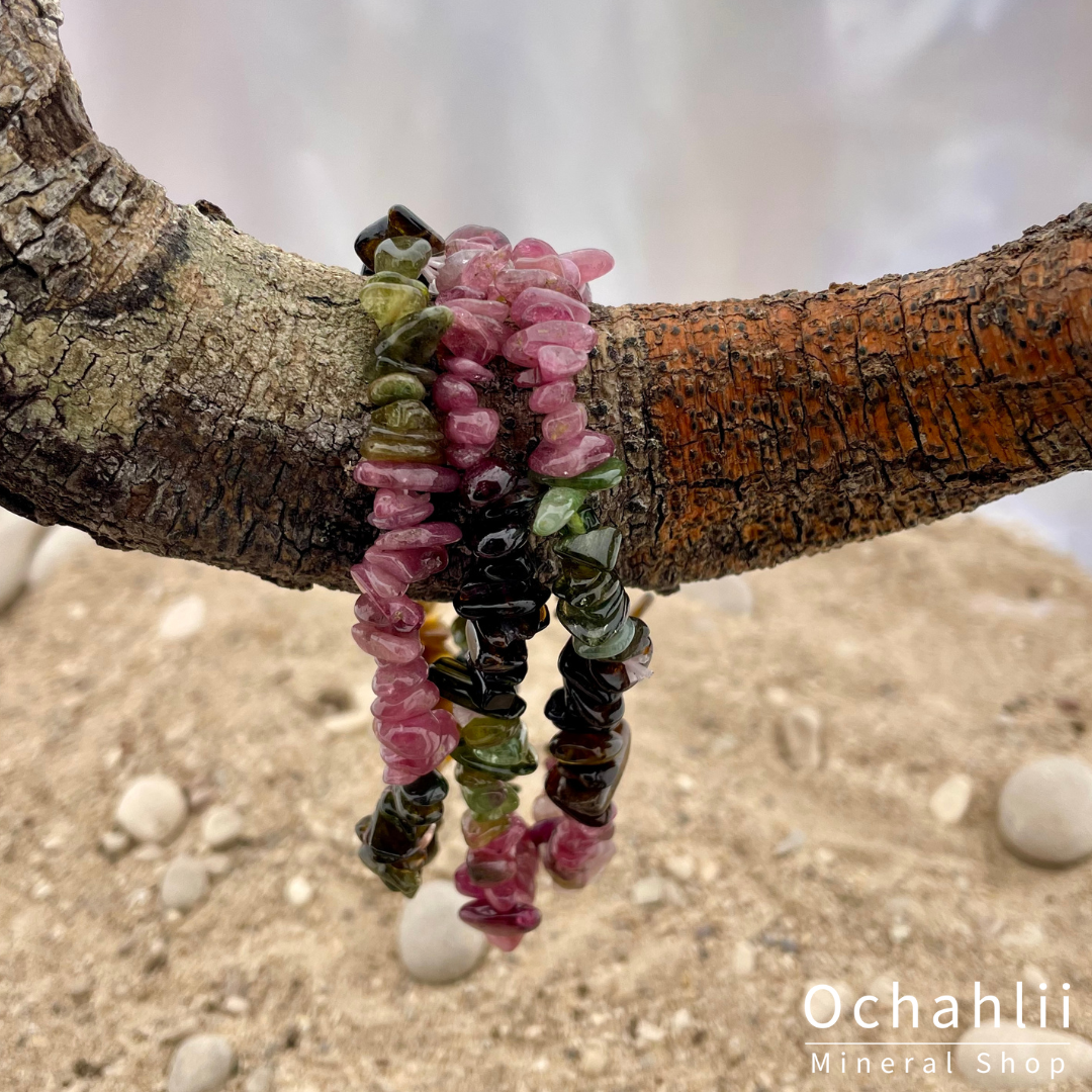 Tourmaline fur split bracelet