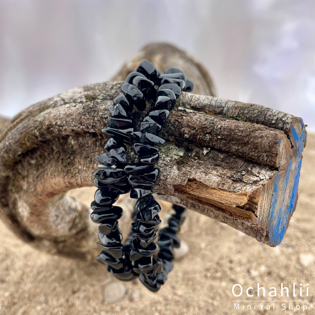 Tourmaline black split bracelet