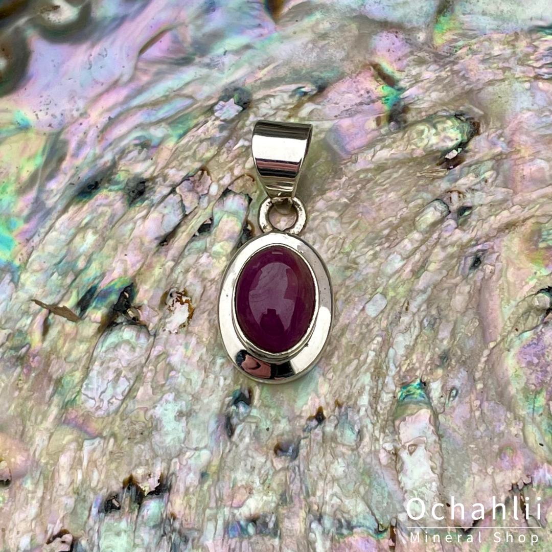 Pendentif en argent rubis