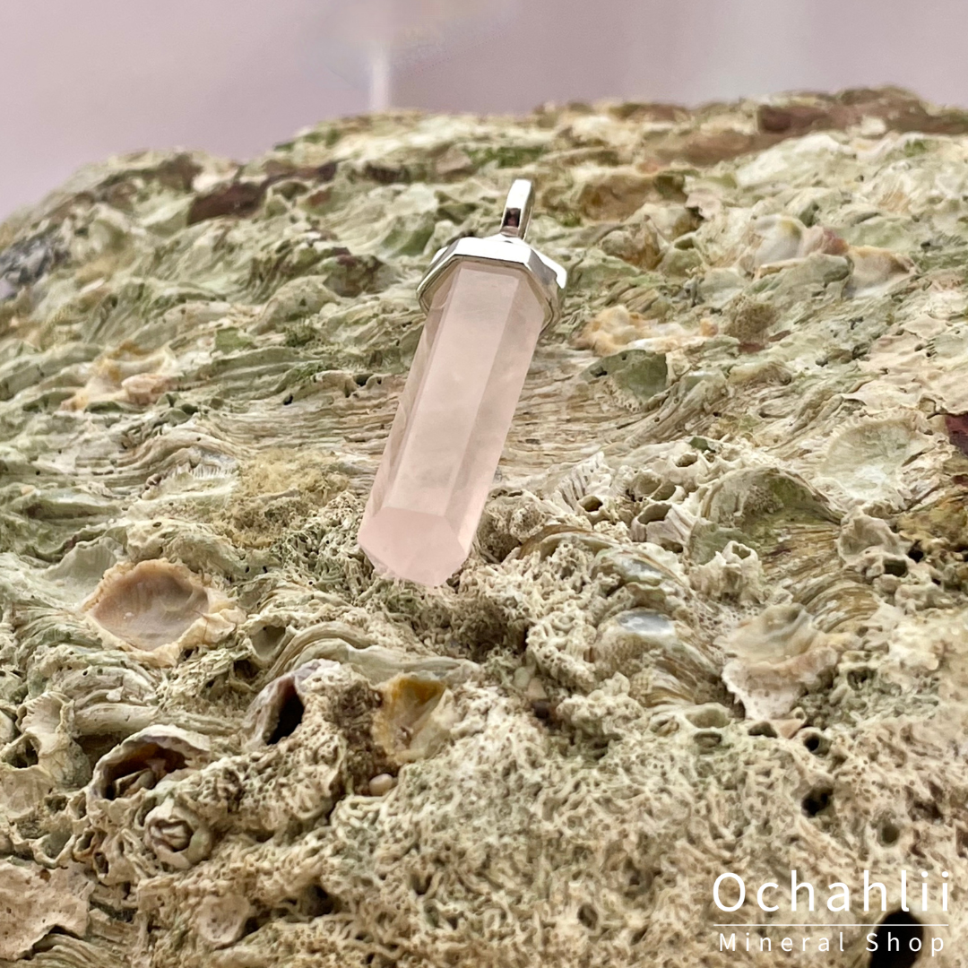 Colgante de plata de rodocrosita