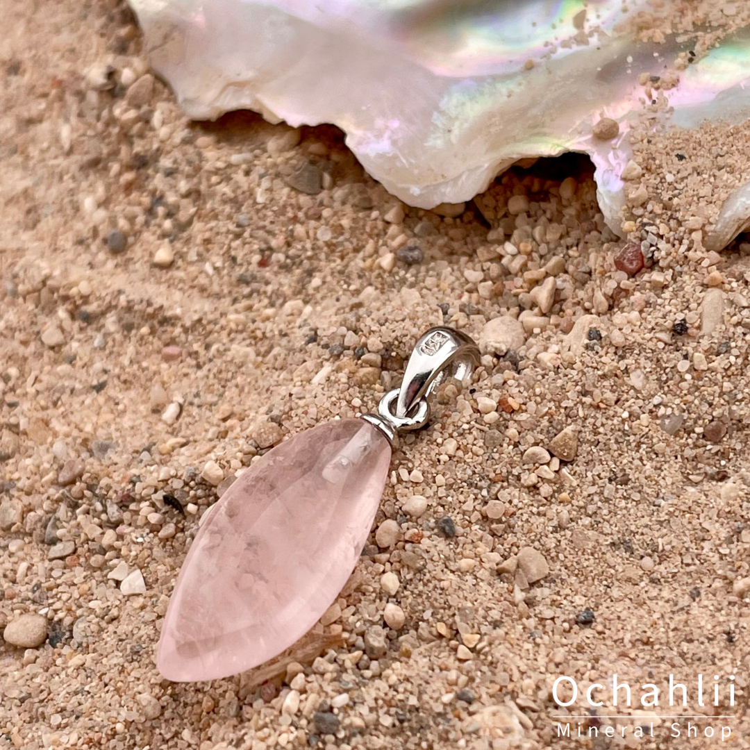 Colgante de plata de rodocrosita