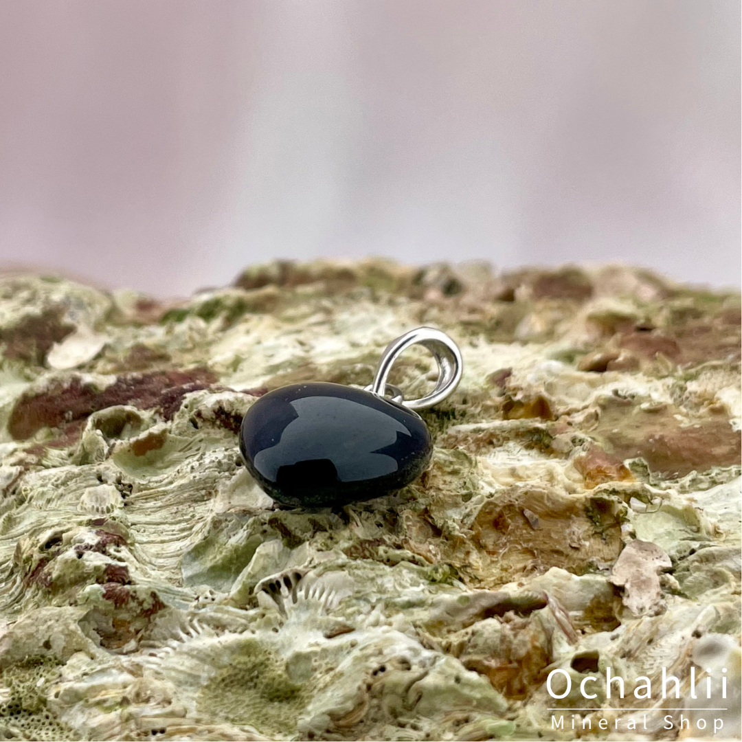 Falcon's eye - blue tiger's eye silver pendant