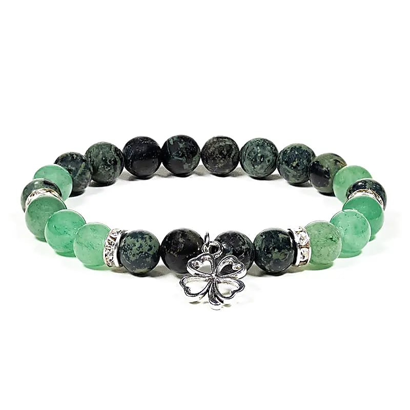 Pulsera de piedra Kambaba y aventurina