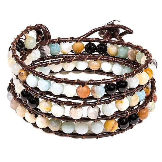 </span>Bracelet Amazonite 8mm <br><span style="font-weight:bold;">"Balance"