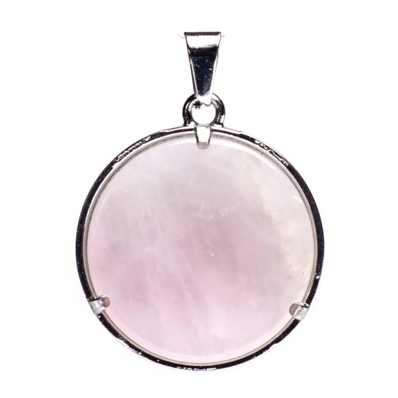 Colgador de Cuarzo Rosa Meditación Loto