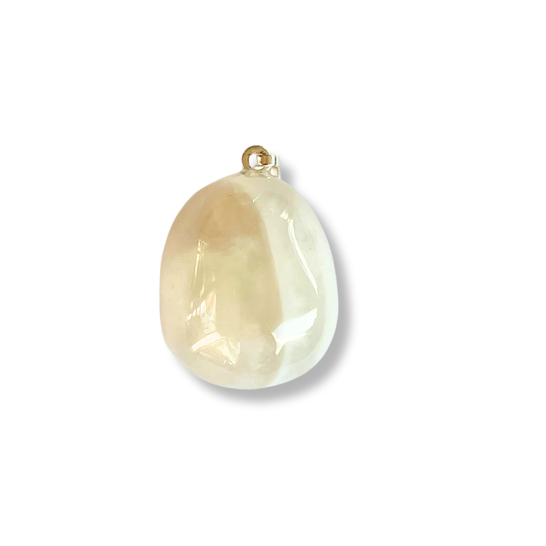 Colgante de ágata blanca