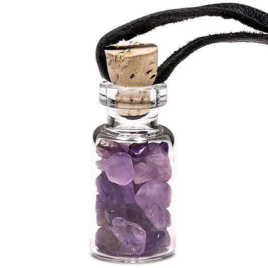 Gift bottle on a cord Amethyst