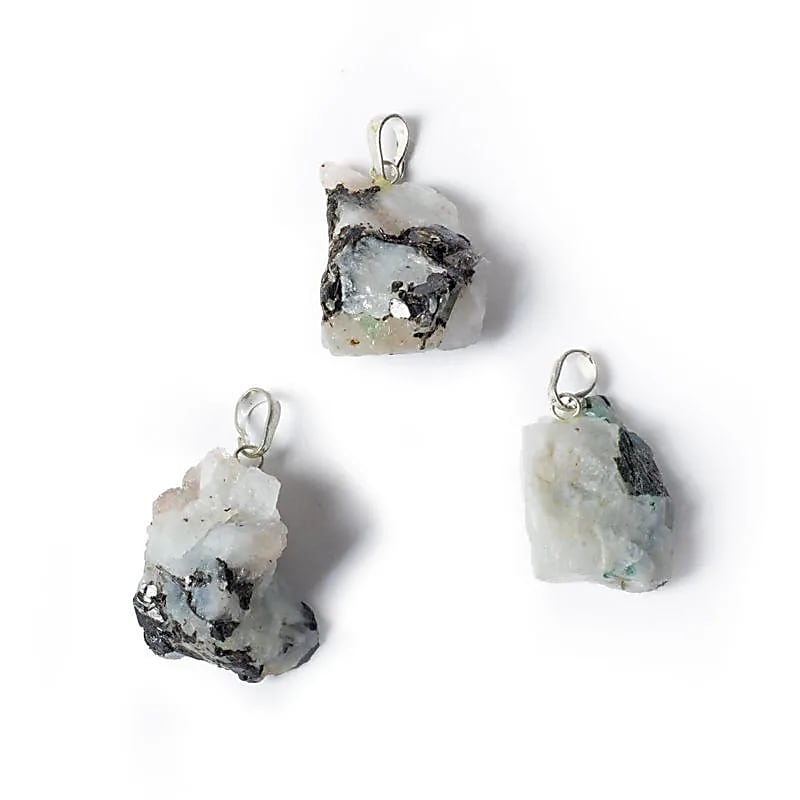 Colgante áspero de Piedra Luna Arcoíris