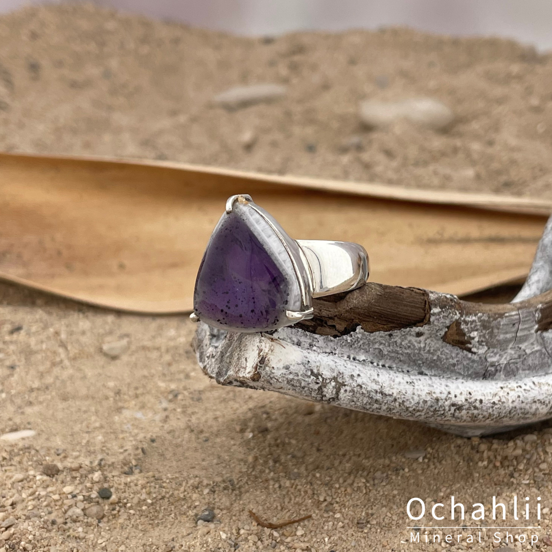 Anillo de plata Amethist-Elestiaal-Ster (México) talla 57