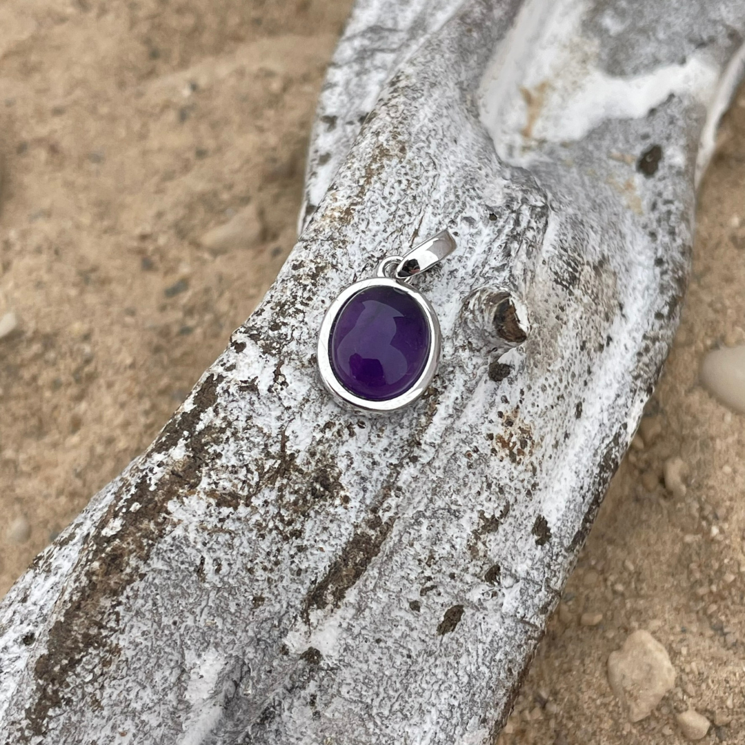 Colgante de plata de amatista