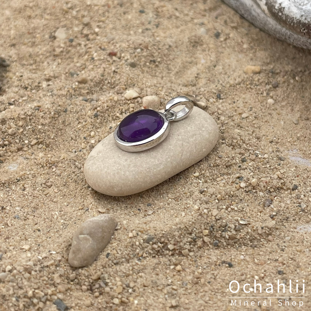 Colgante de plata de amatista