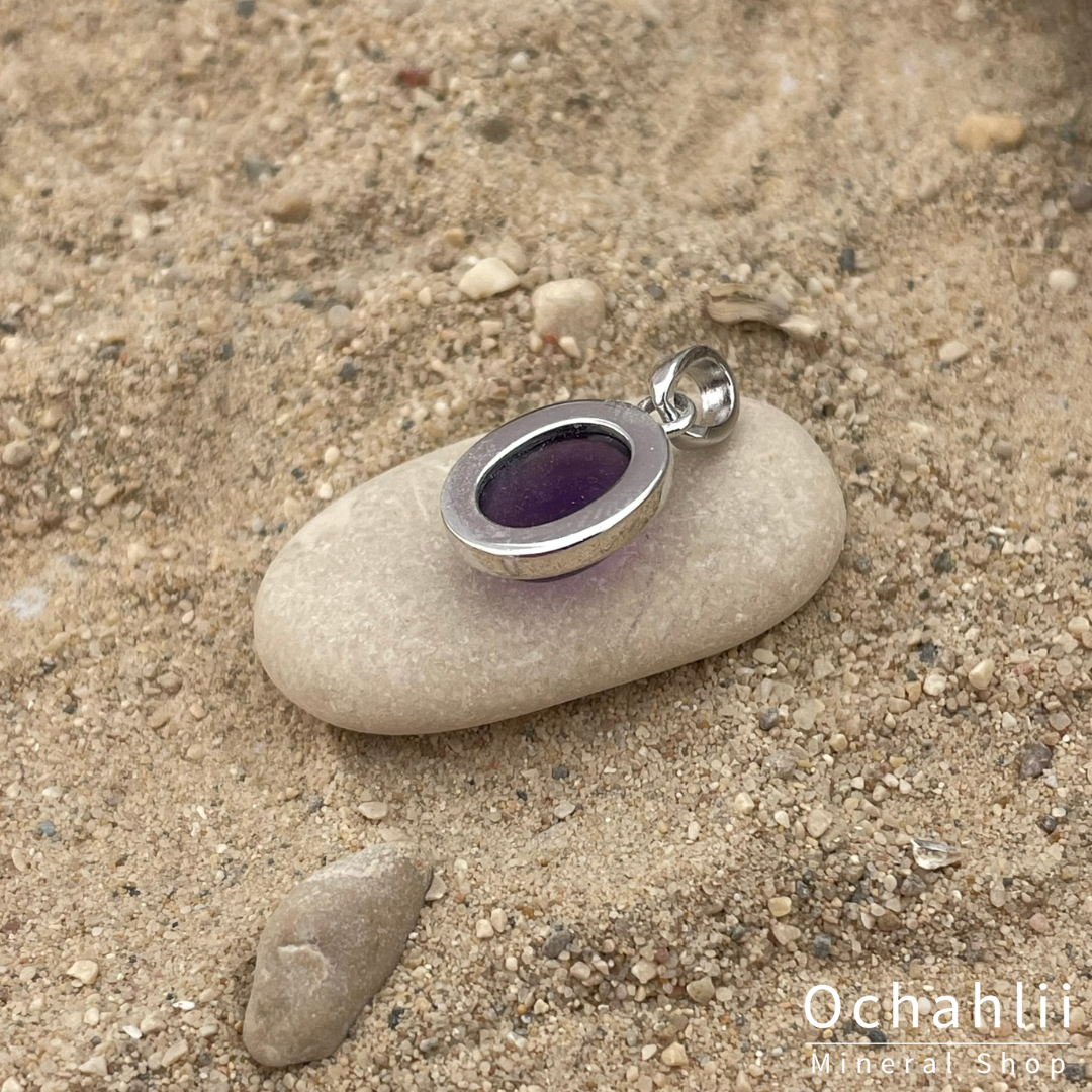 Colgante de plata de amatista