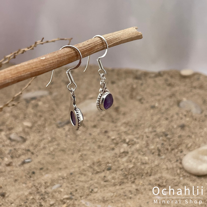 Amethyst silver earrings