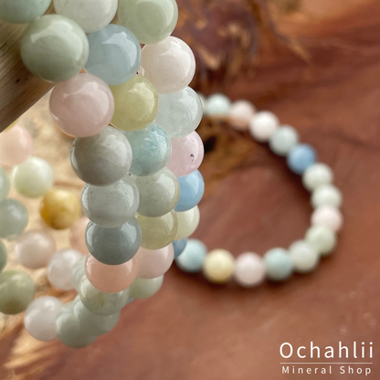 Pulsera de berilo de 8 mm