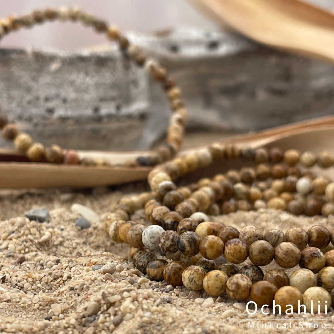 Jaspis Landschap armband 4mm