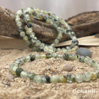 Prehnite bracelet facet 4mm 