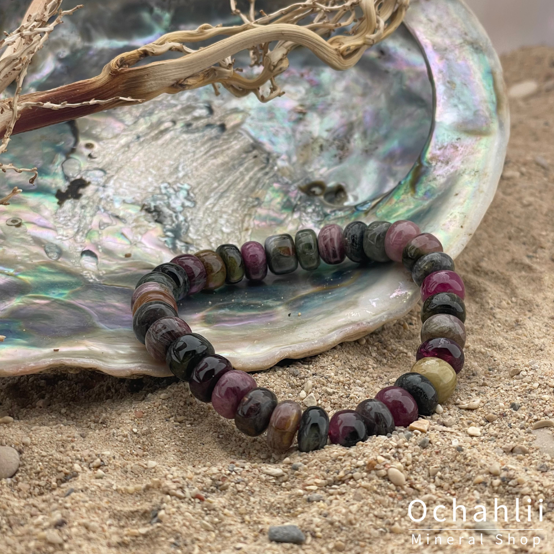 Tourmaline fur split bracelet