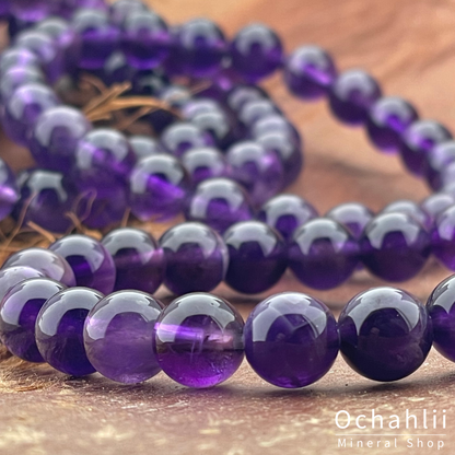 Pulsera de amatista 8mm de alta calidad
