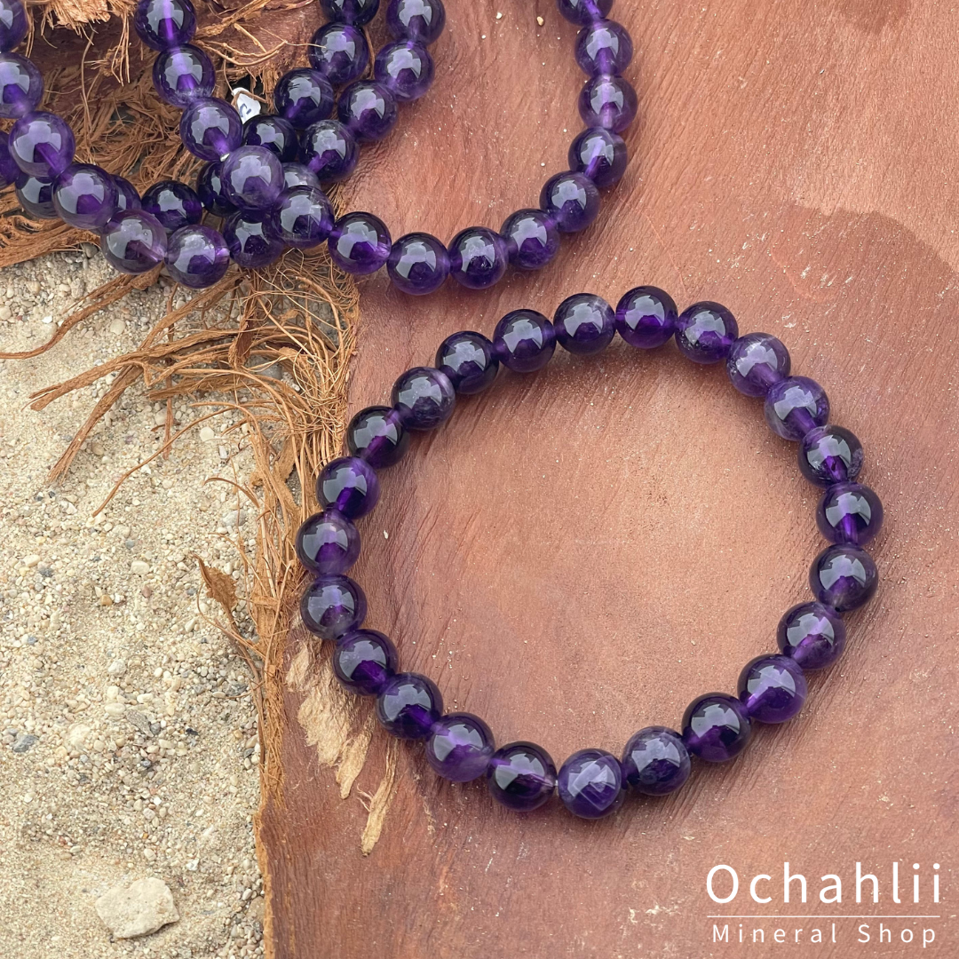Pulsera de amatista 8mm de alta calidad
