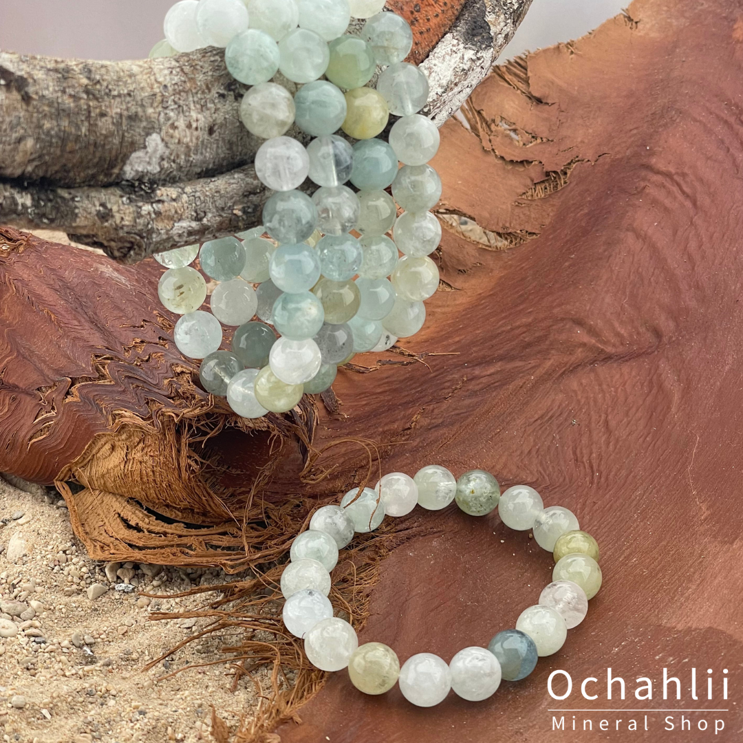 Bracelet aigue-marine facette 4mm