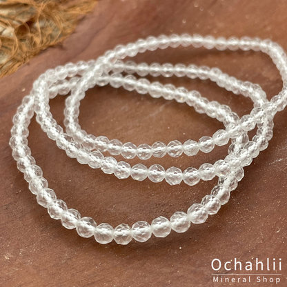 Bergkristal armband facet 4 mm