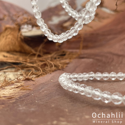 Bergkristal armband facet 4 mm