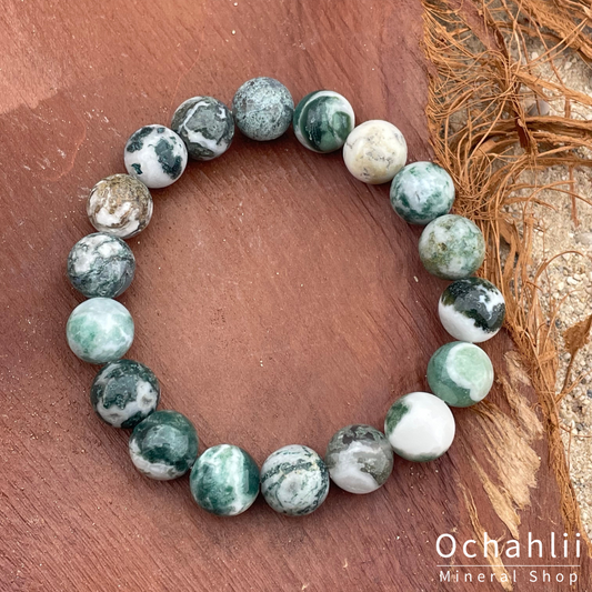 Bracelet agate arbre 10mm