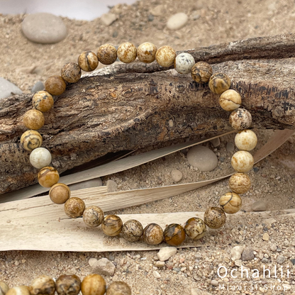 Bracelet fendu Jaspe Paysage